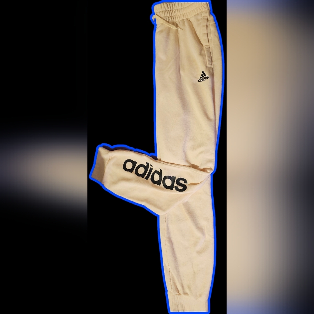 Adidas Cream Joggers And Athleta Green And Off White Capri Leggings